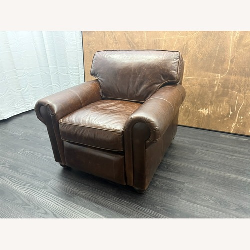 Used Restoration Hardware Original Lancaster Leather Recliner  for sale on AptDeco