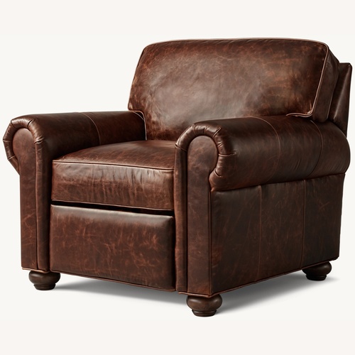 Used Restoration Hardware Original Lancaster Leather Recliner  for sale on AptDeco