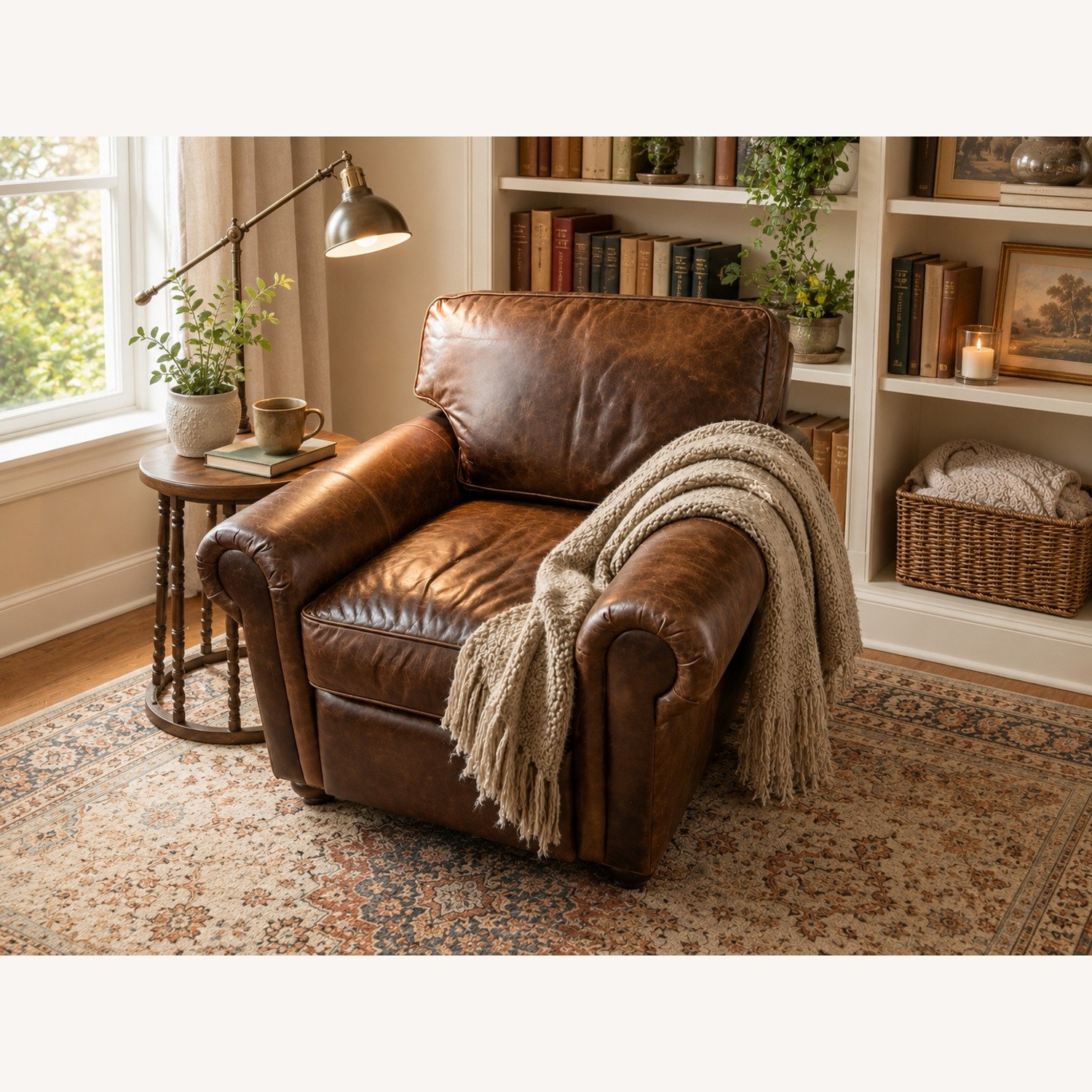 Restoration Hardware Original Lancaster Leather Recliner  - image-25