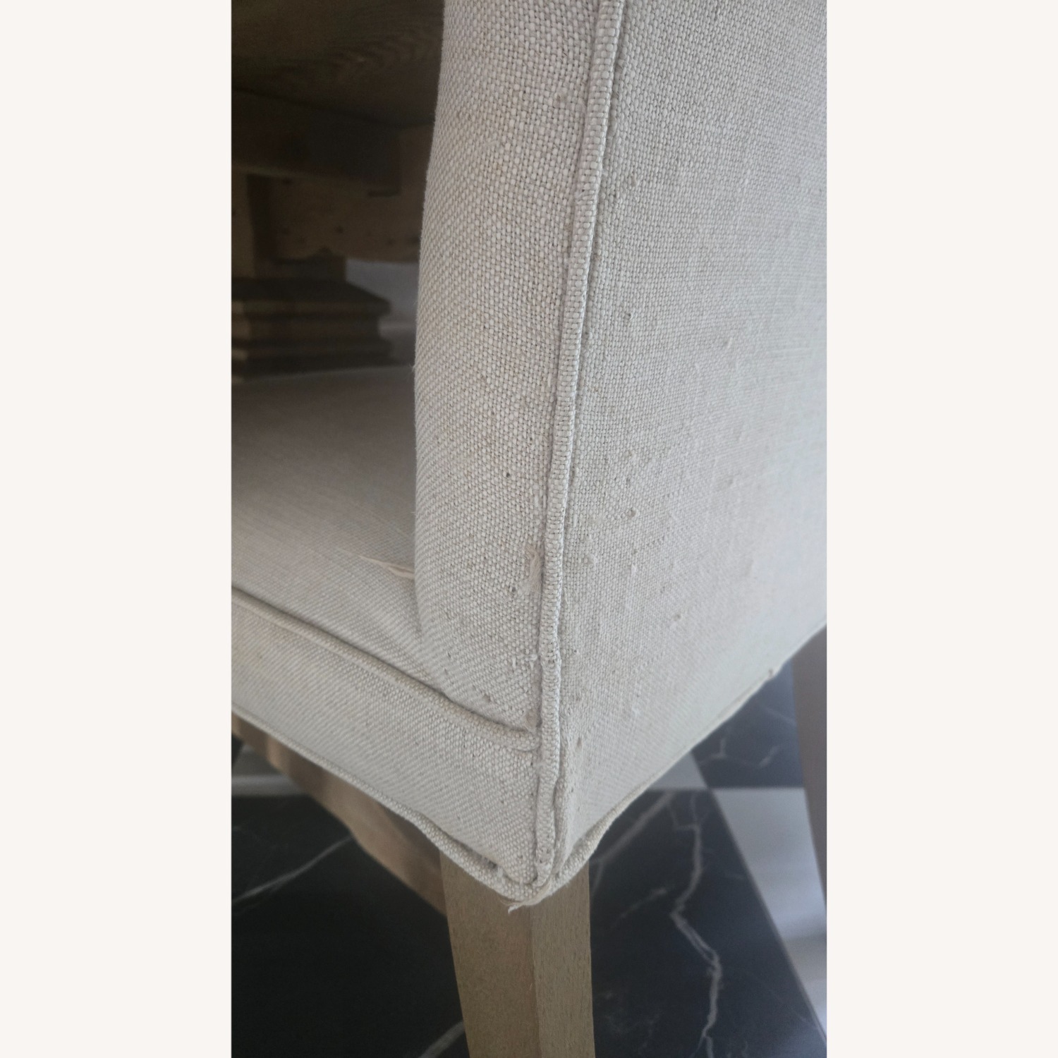Restoration Hardware Hudson Parsons Natural Linen Dining Chairs - image-2