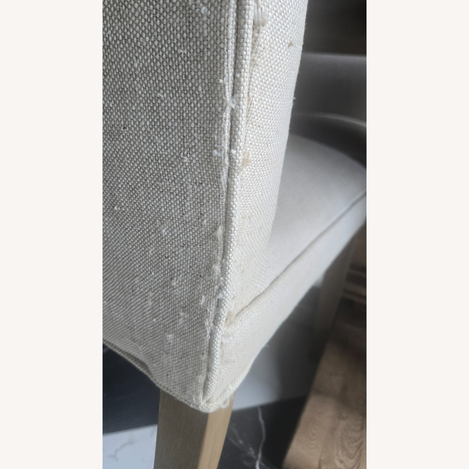 Restoration Hardware Hudson Parsons Natural Linen Dining Chairs - image-4