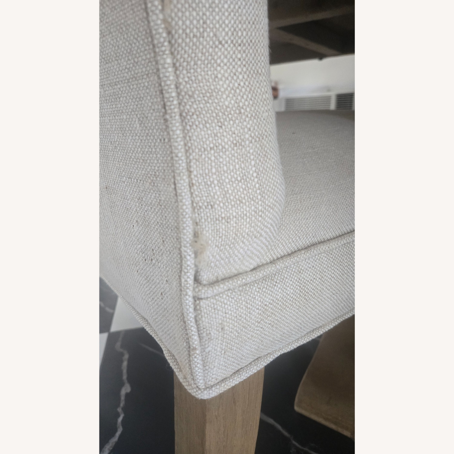 Restoration Hardware Hudson Parsons Natural Linen Dining Chairs - image-3