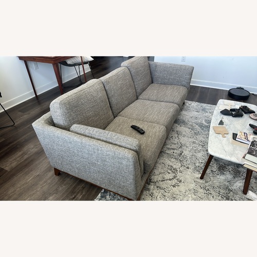 Used Article Ceni Dark Gray Fabric 3+ Seater Sofa for sale on AptDeco