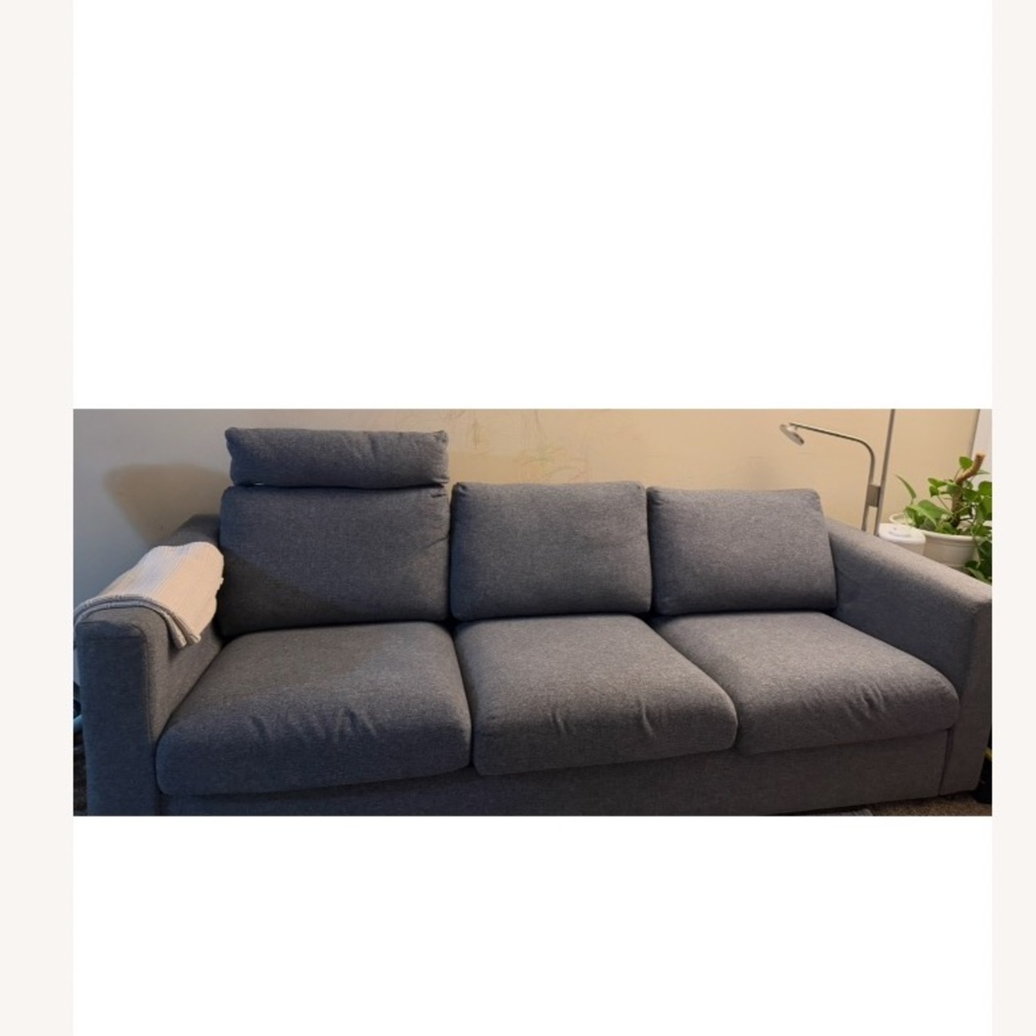 IKEA VIMLELight Gray Fabric 3+ Seater Sofa - image-1