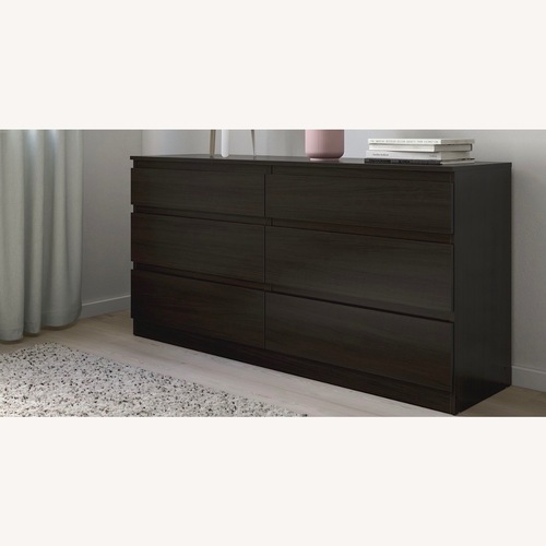 Used IKEA Kullen Black Wood Dresser for sale on AptDeco
