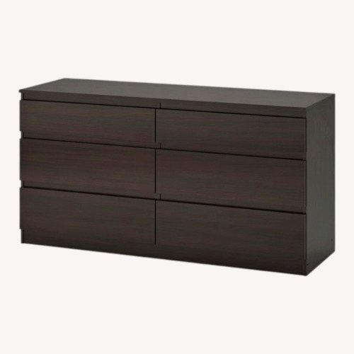 Used IKEA Kullen Black Wood Dresser for sale on AptDeco