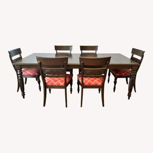 Used Ethan Allen Dark Brown Wood Dining Sets for sale on AptDeco