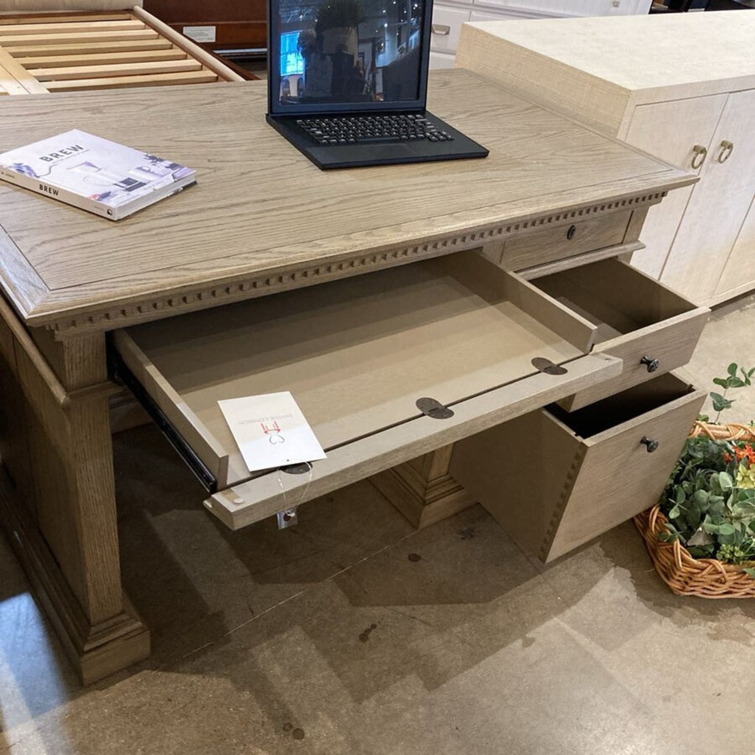 Restoration Hardware St. James 4-Drawer Desk - image-4