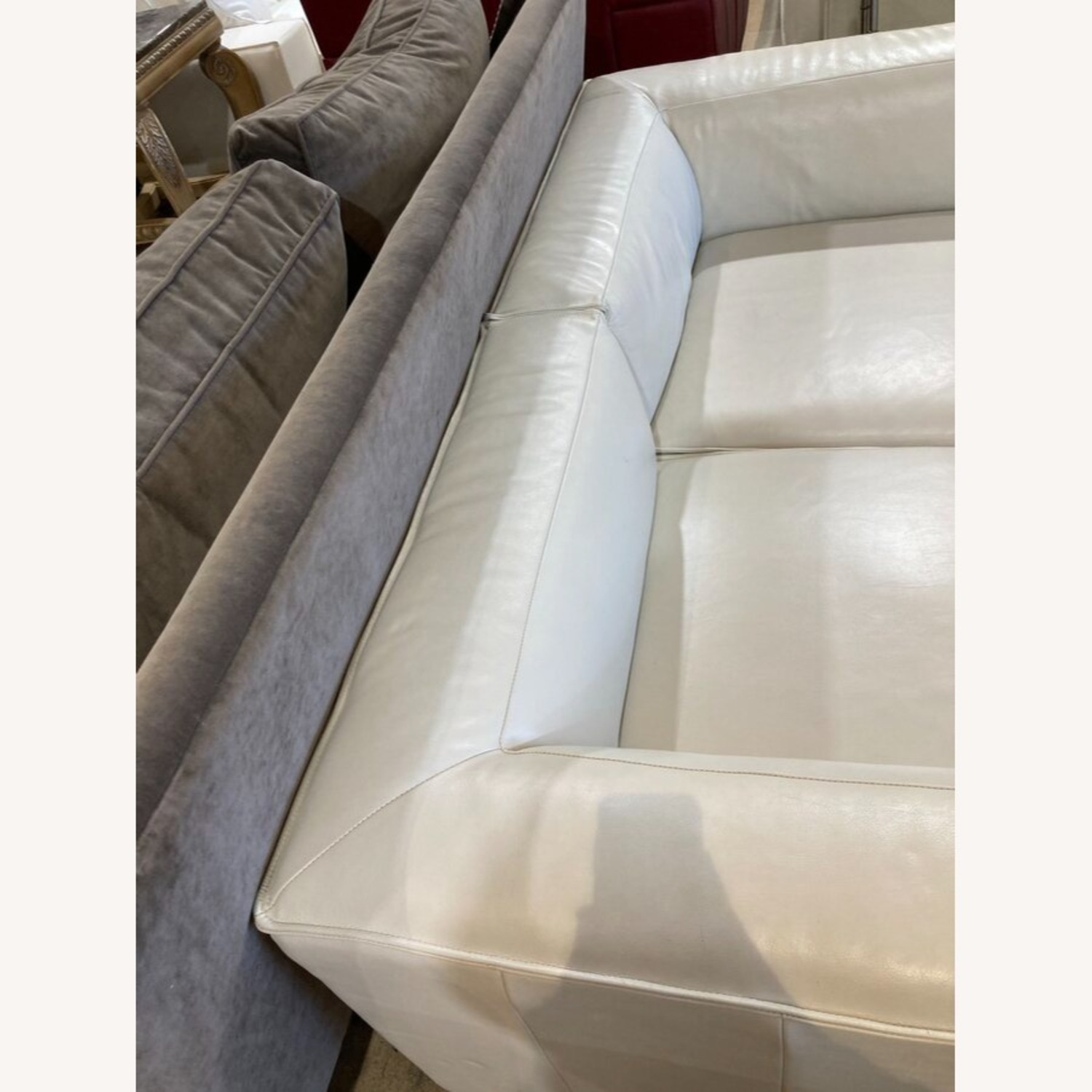 6pc Remi Modular Leather Sectional Off White  - image-7