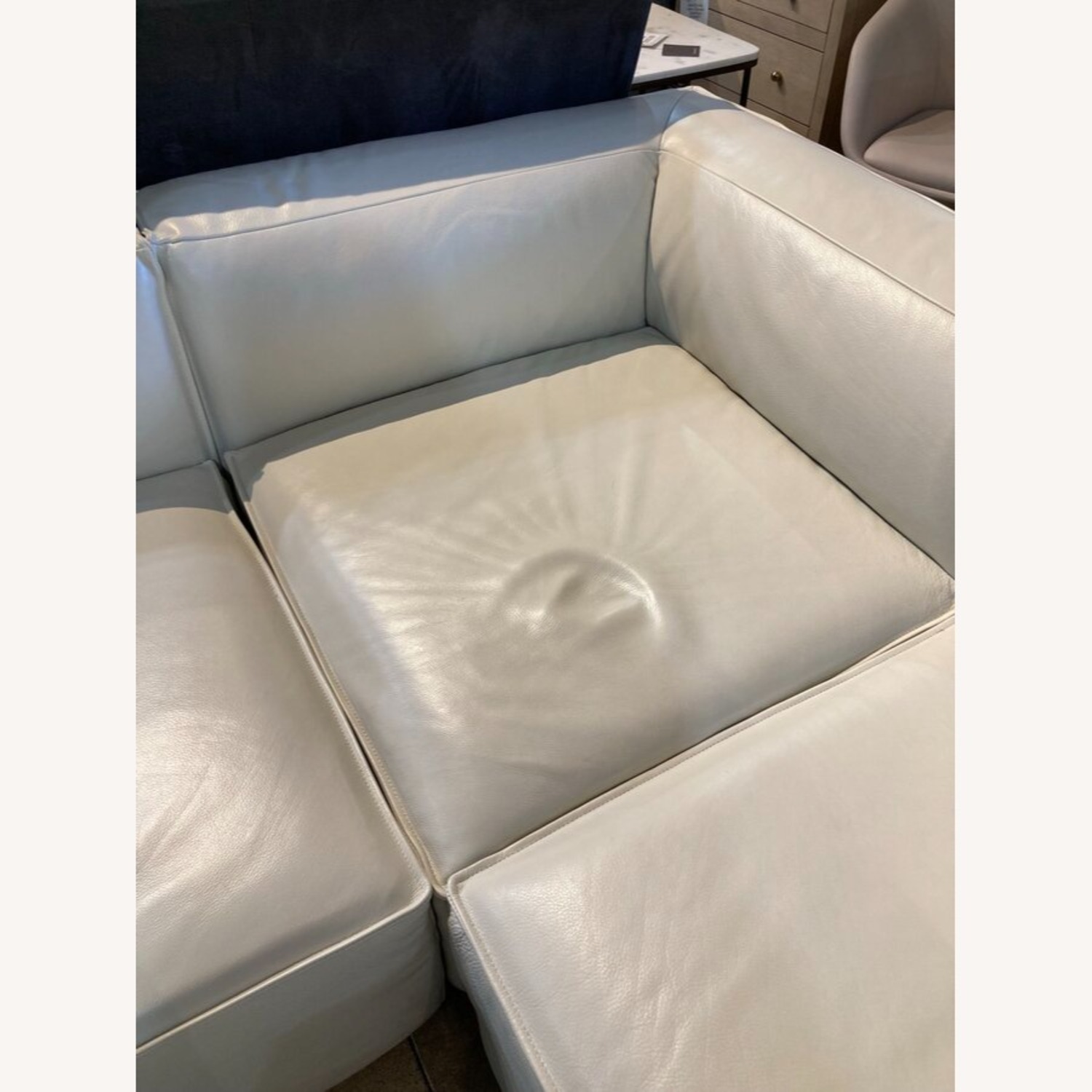 6pc Remi Modular Leather Sectional Off White  - image-6