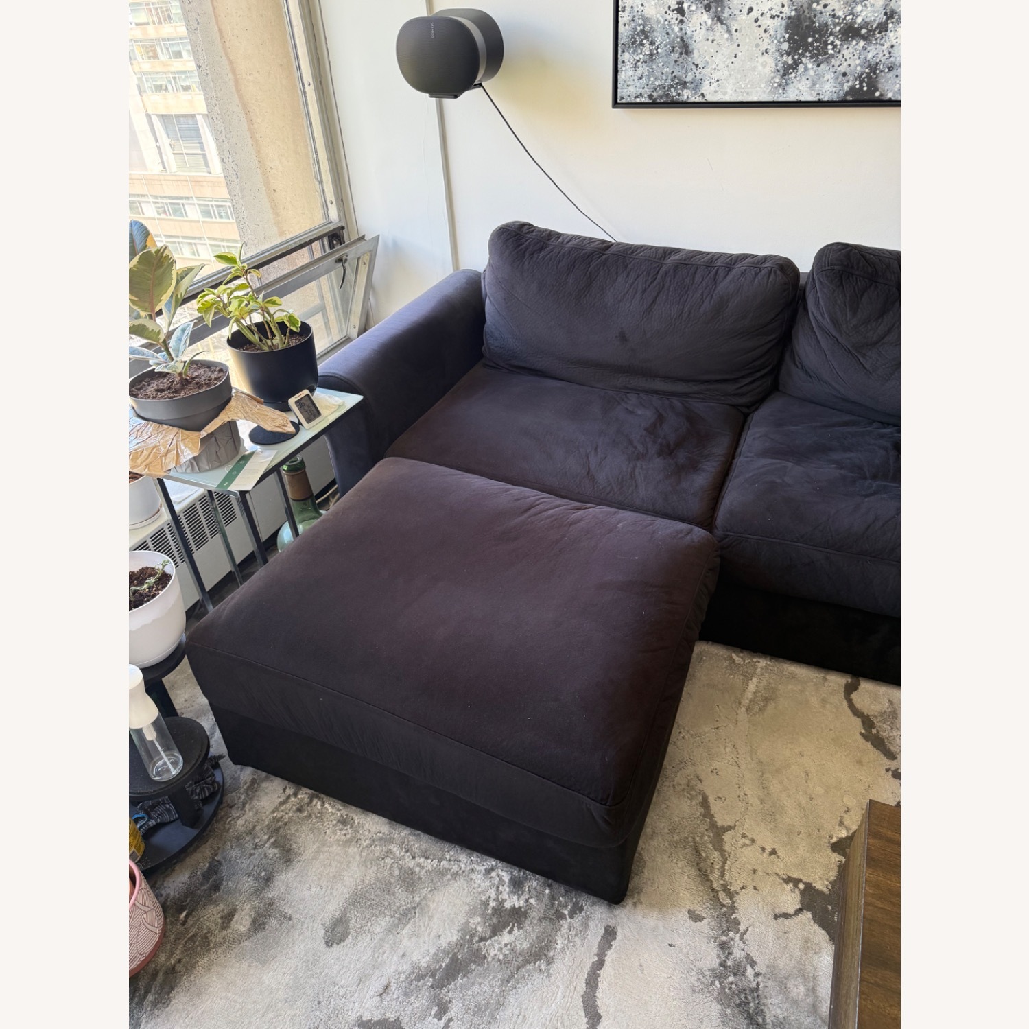 Lovesac Sactional Lovesoft Black Velvet - image-11