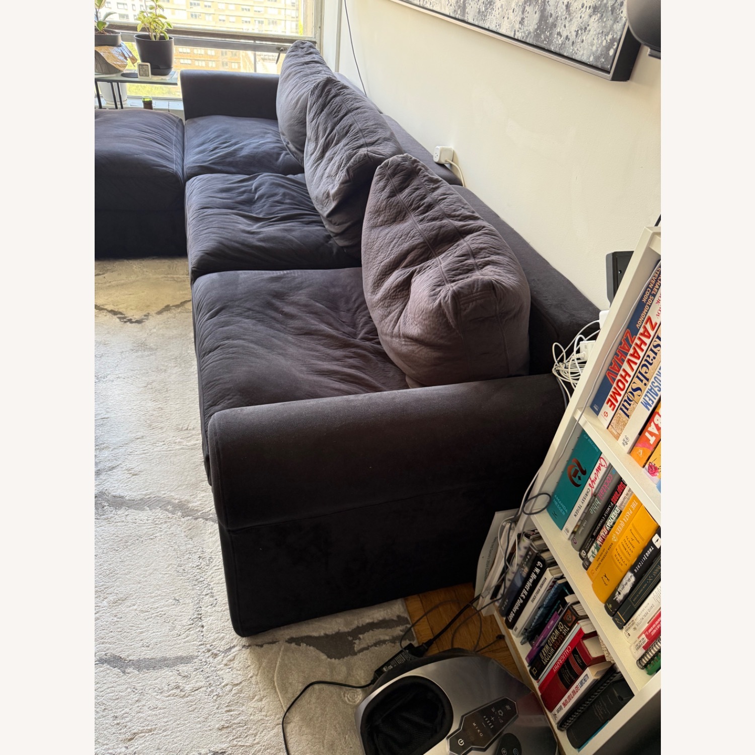 Lovesac Sactional Lovesoft Black Velvet - image-8