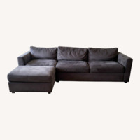 Lovesac Sactional Lovesoft Black Padded Velvet