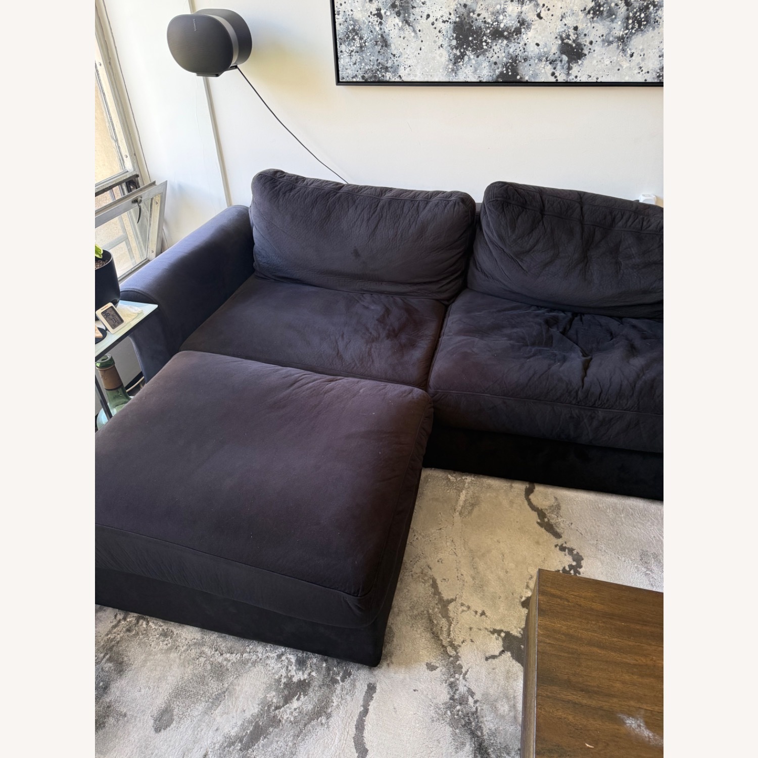 Lovesac Sactional Lovesoft Black Velvet - image-2