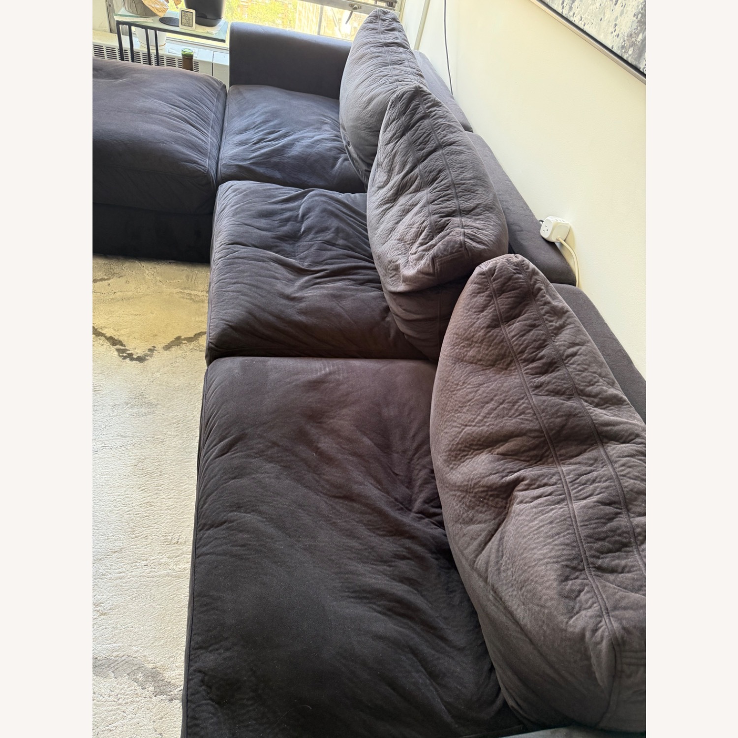 Lovesac Sactional Lovesoft Black Velvet - image-7