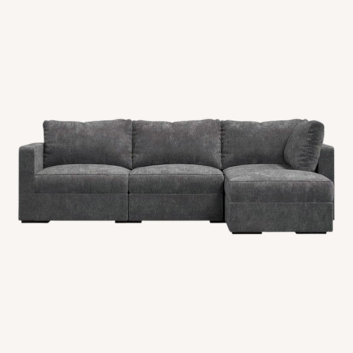 Used Lovesac Sactional Lovesoft Black Velvet for sale on AptDeco