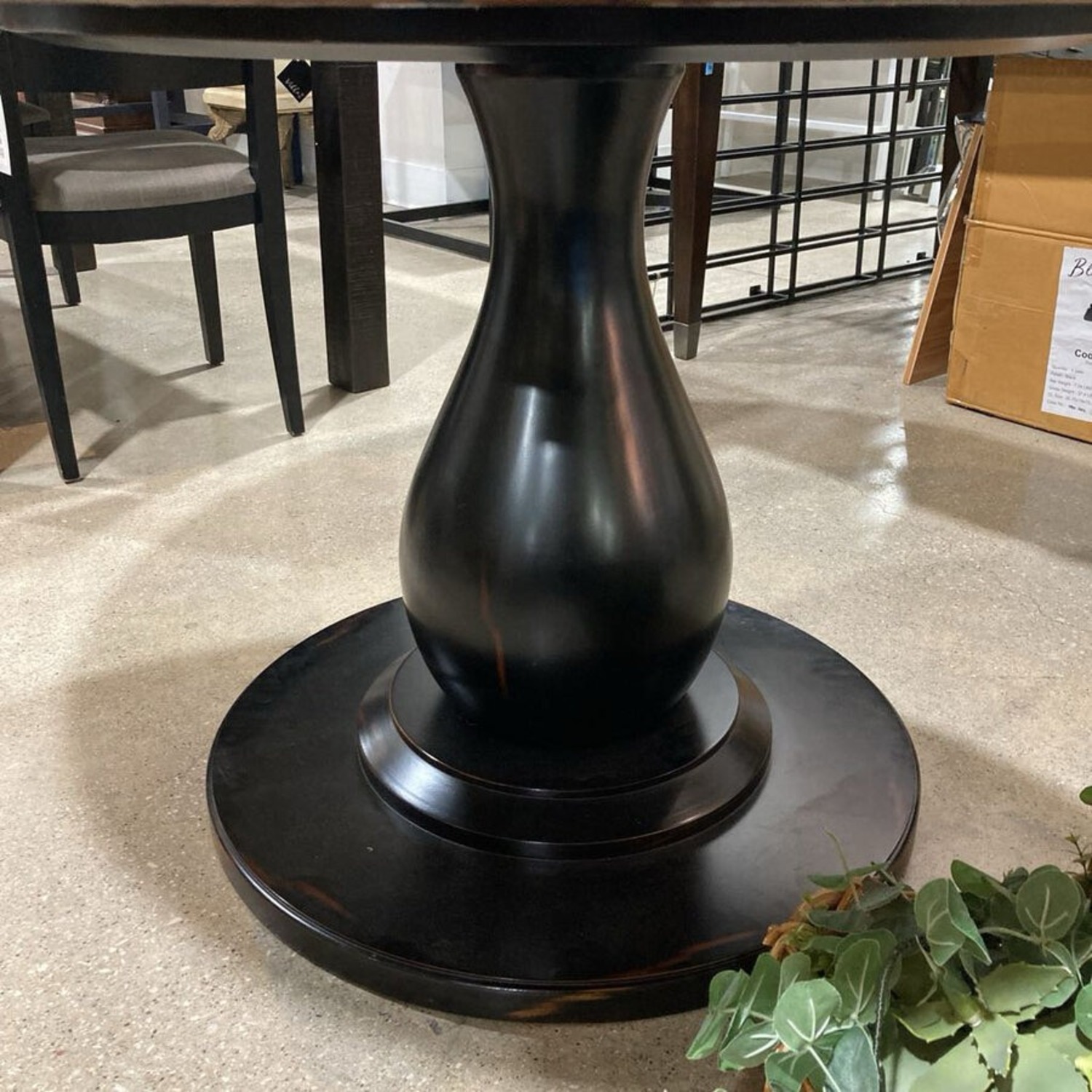 Hand Hammered Copper Top Pedestal Dining Table - image-5