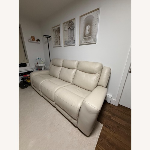 Used Electric Reclining Leather 3 Seater Sofa for sale on AptDeco