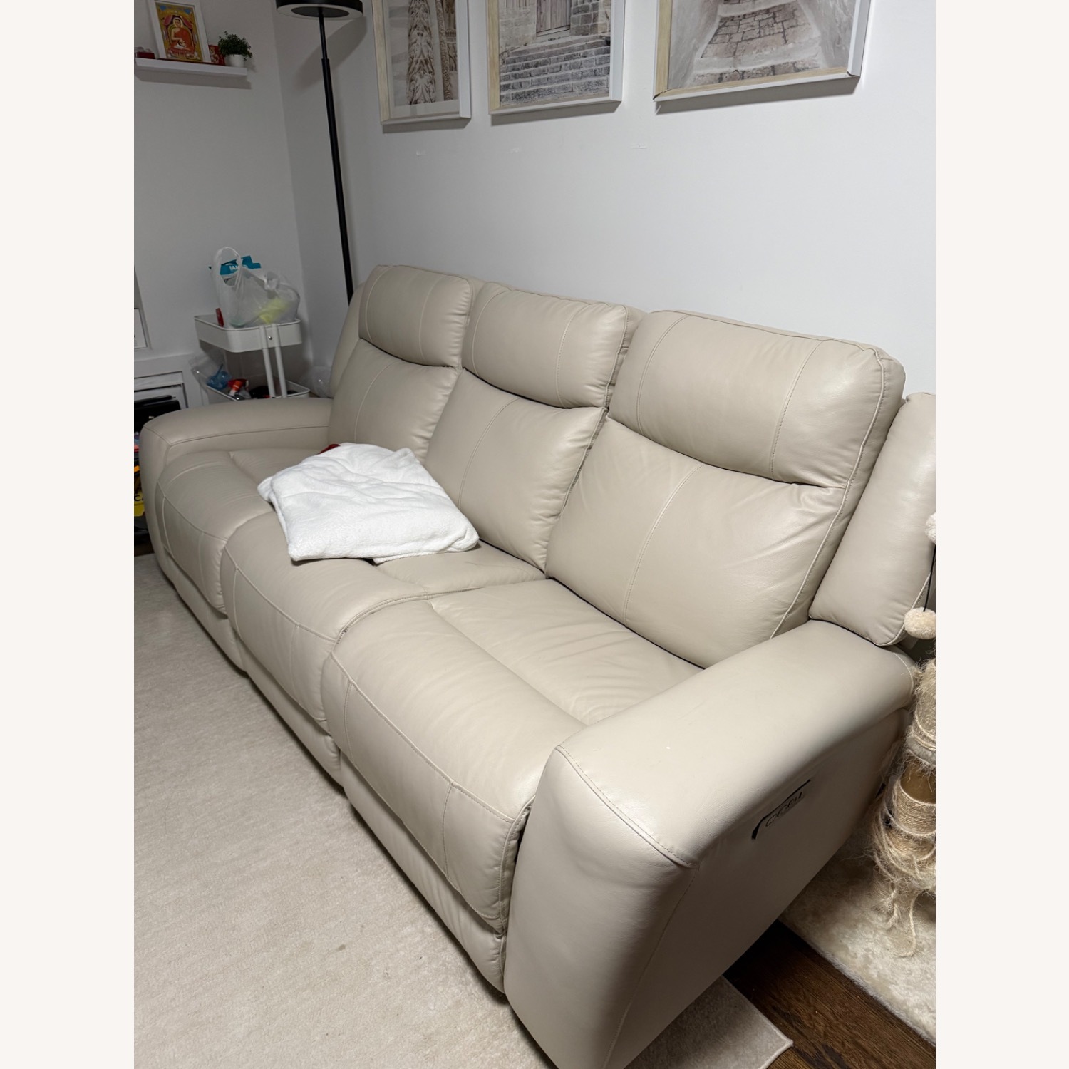 Electric Reclining Leather 3 Seater Sofa - image-5