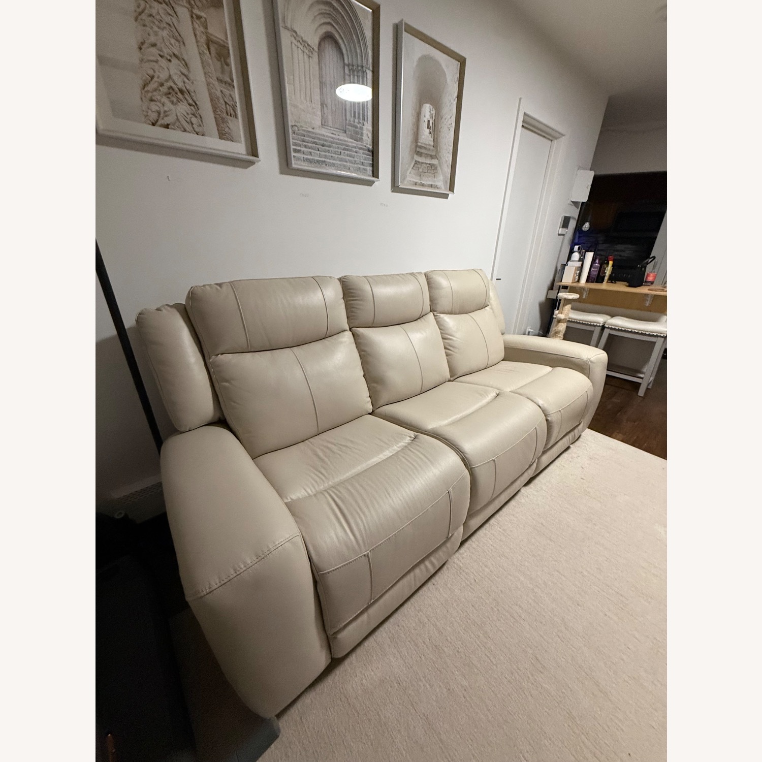 Electric Reclining Leather 3 Seater Sofa - image-2
