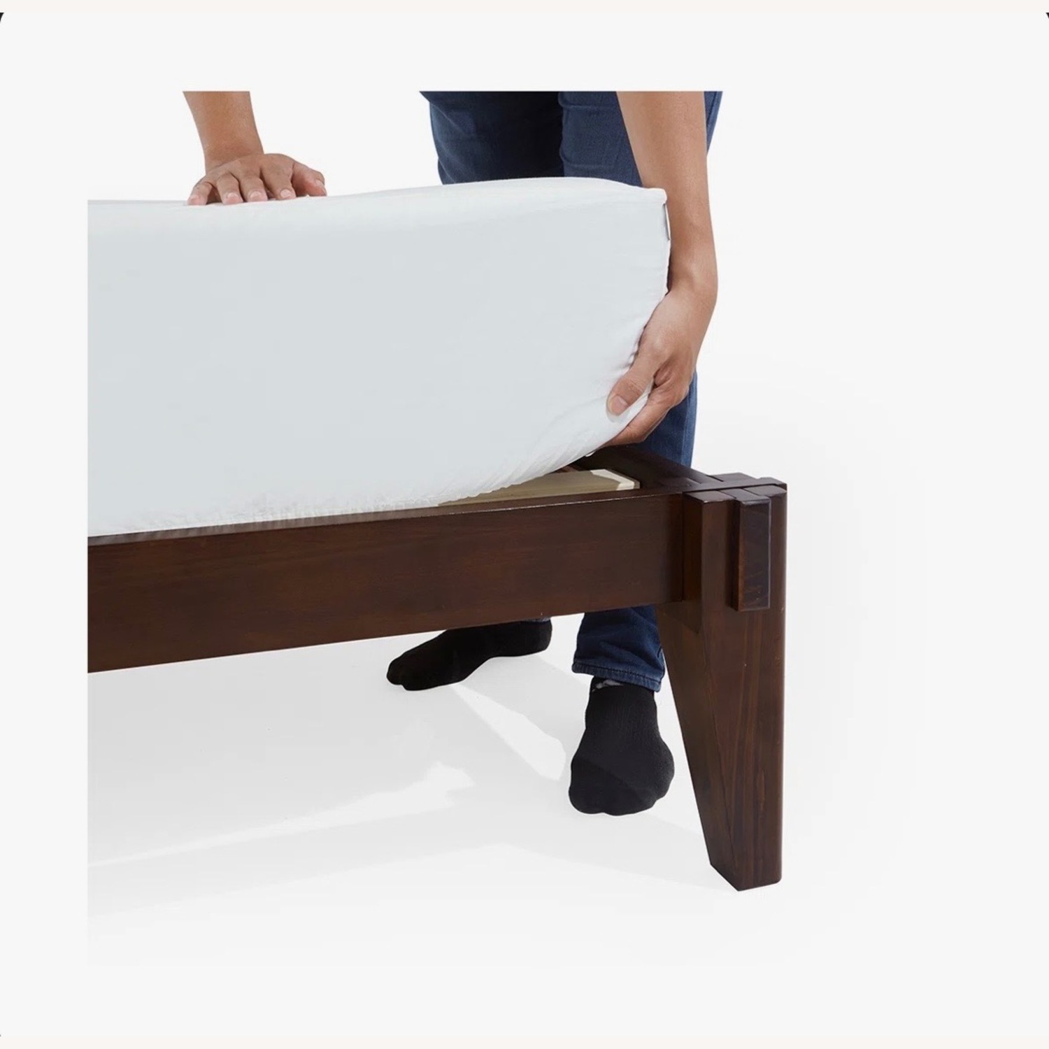 Wayfair Dark Brown Wood Full Bed - image-2