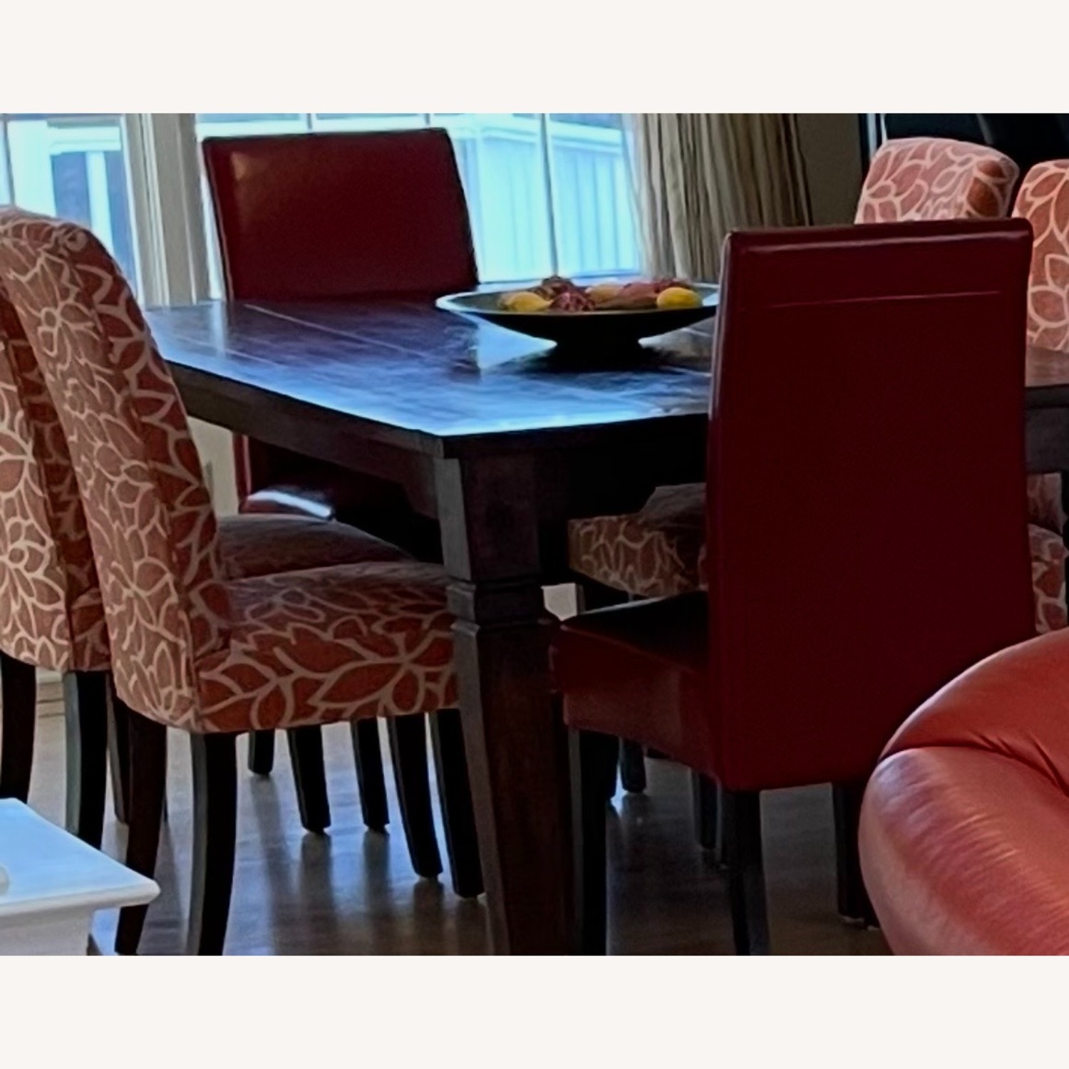 Dark Brown Wood Dining Table - image-2