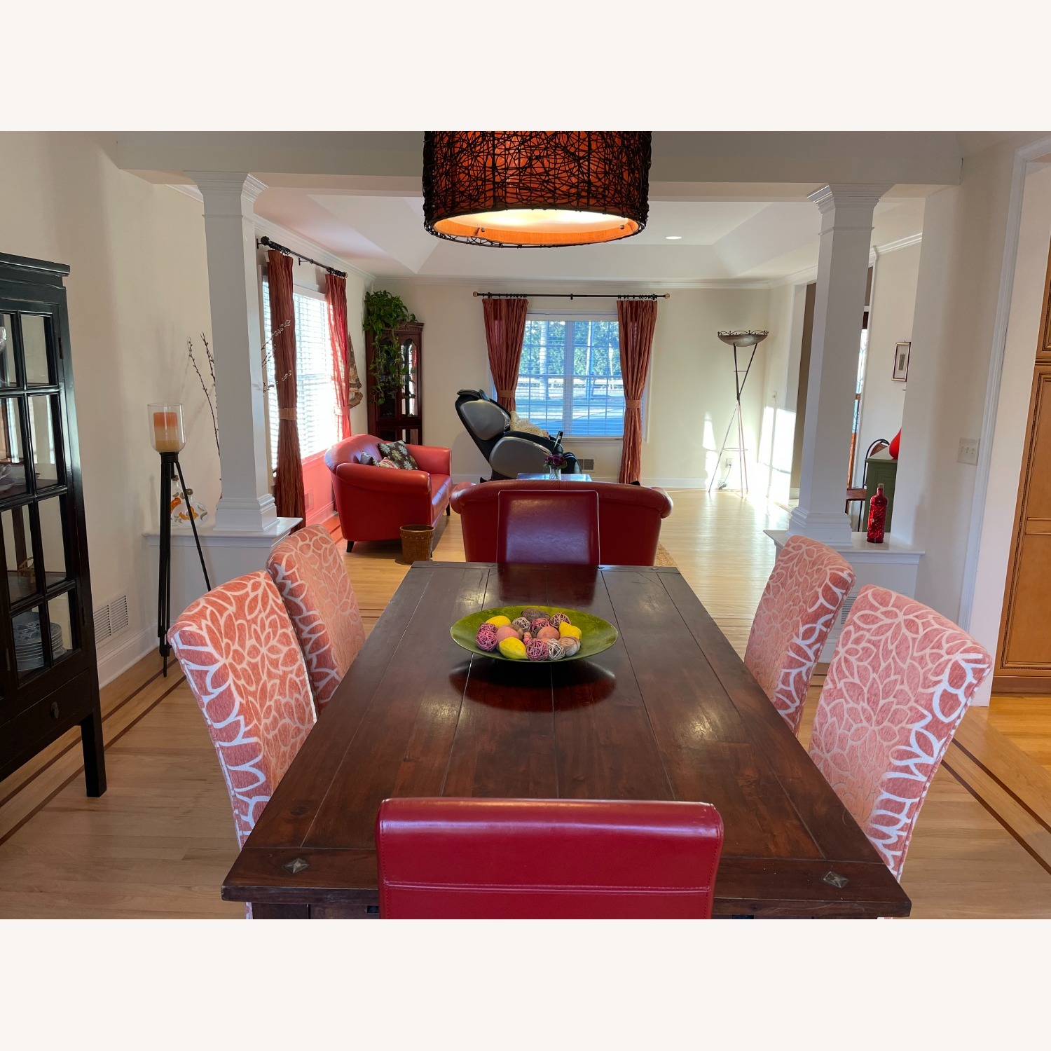 Dark Brown Wood Dining Table - image-3