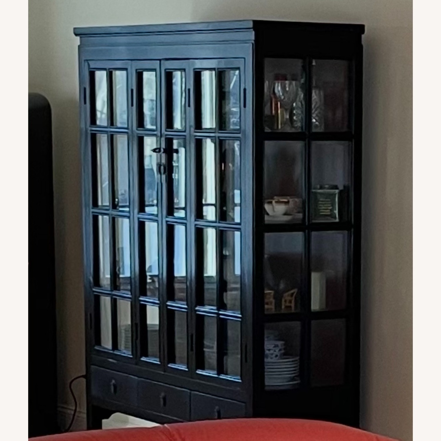 Black Wood Dining Cabinet - image-1