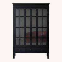 Black Wood Dining Cabinet