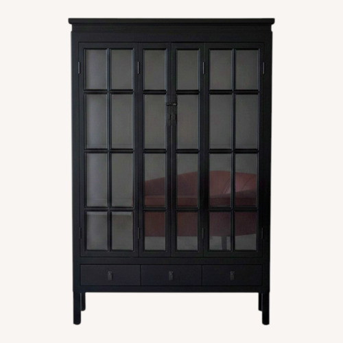 Used Black Wood Dining Cabinet for sale on AptDeco