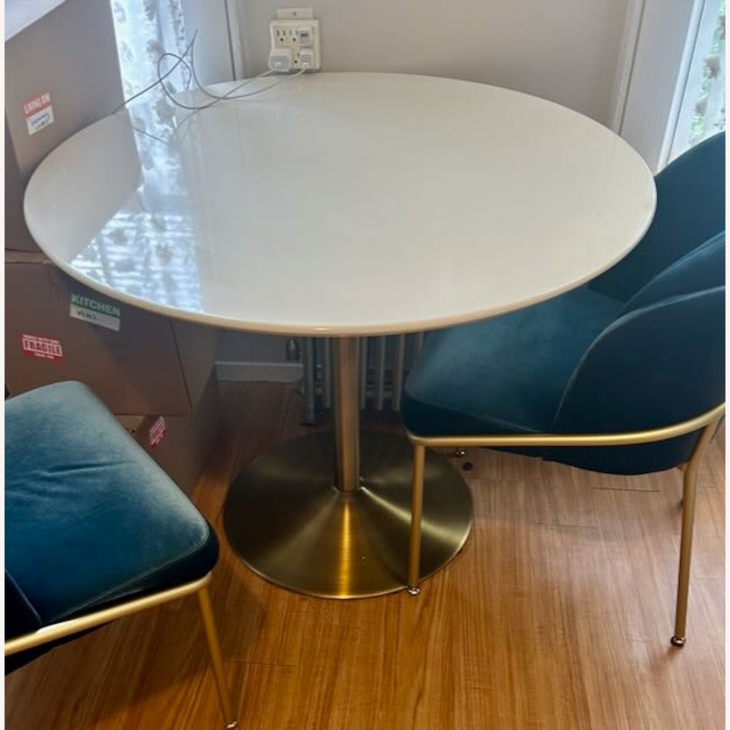 CB2 Odyssey Brass Dining Table - image-2