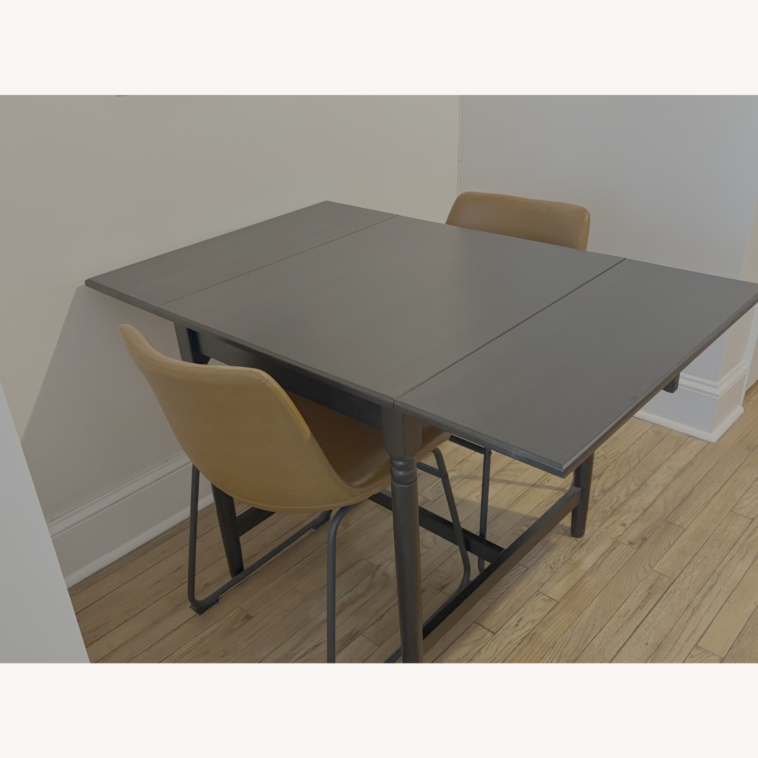 IKEA Ingatorp Black Dropleaf Dining Table - image-2