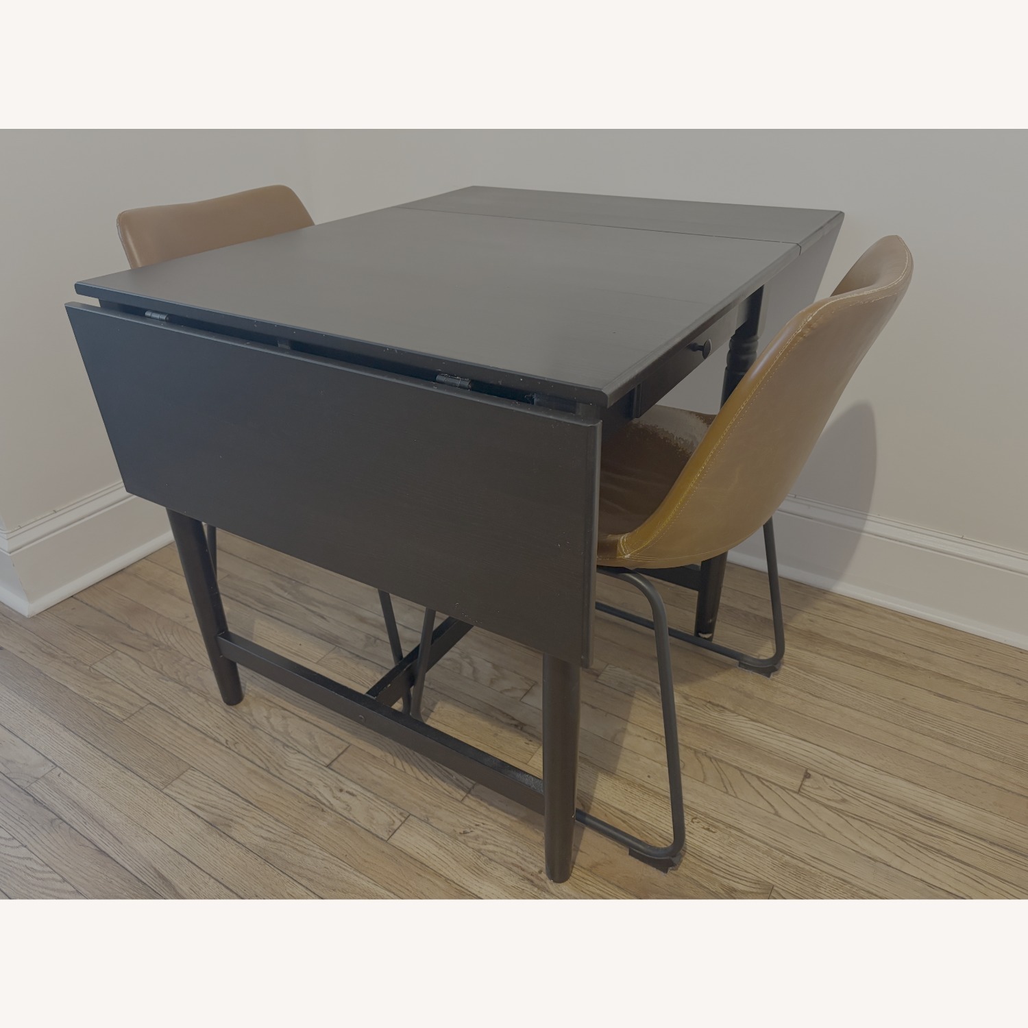 IKEA Ingatorp Black Dropleaf Dining Table - image-1