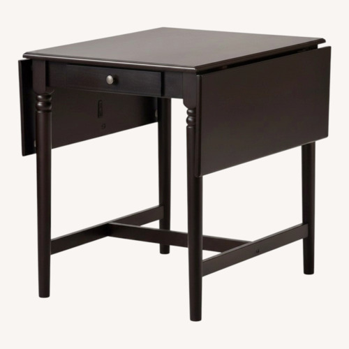 Used IKEA Ingatorp Black Dropleaf Dining Table for sale on AptDeco