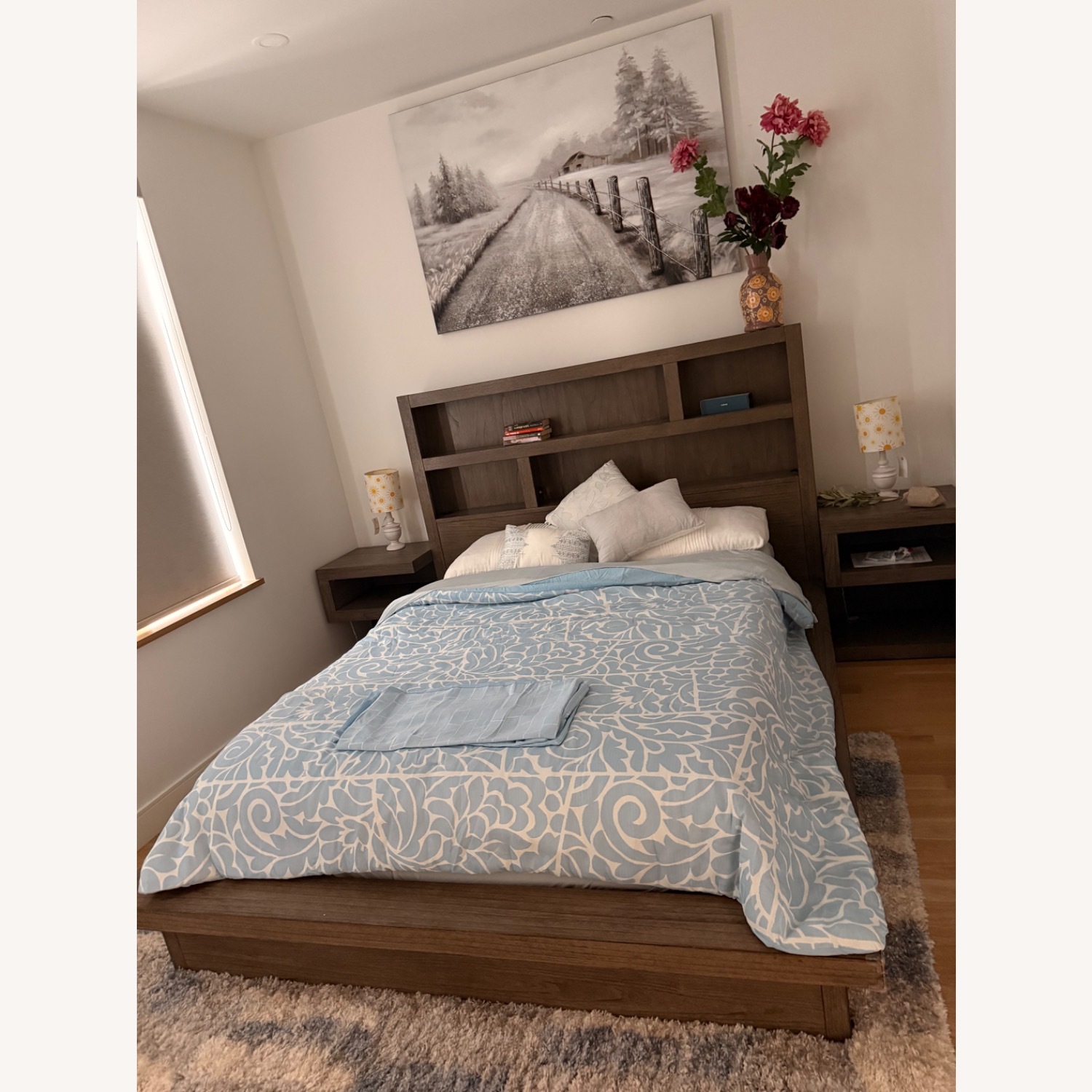 Aspen Home Modern Loft Light Gray Wood Queen Bed - image-1