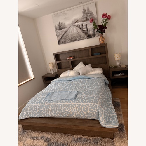 Used Aspen Home Modern Loft Light Gray Wood Queen Bed for sale on AptDeco