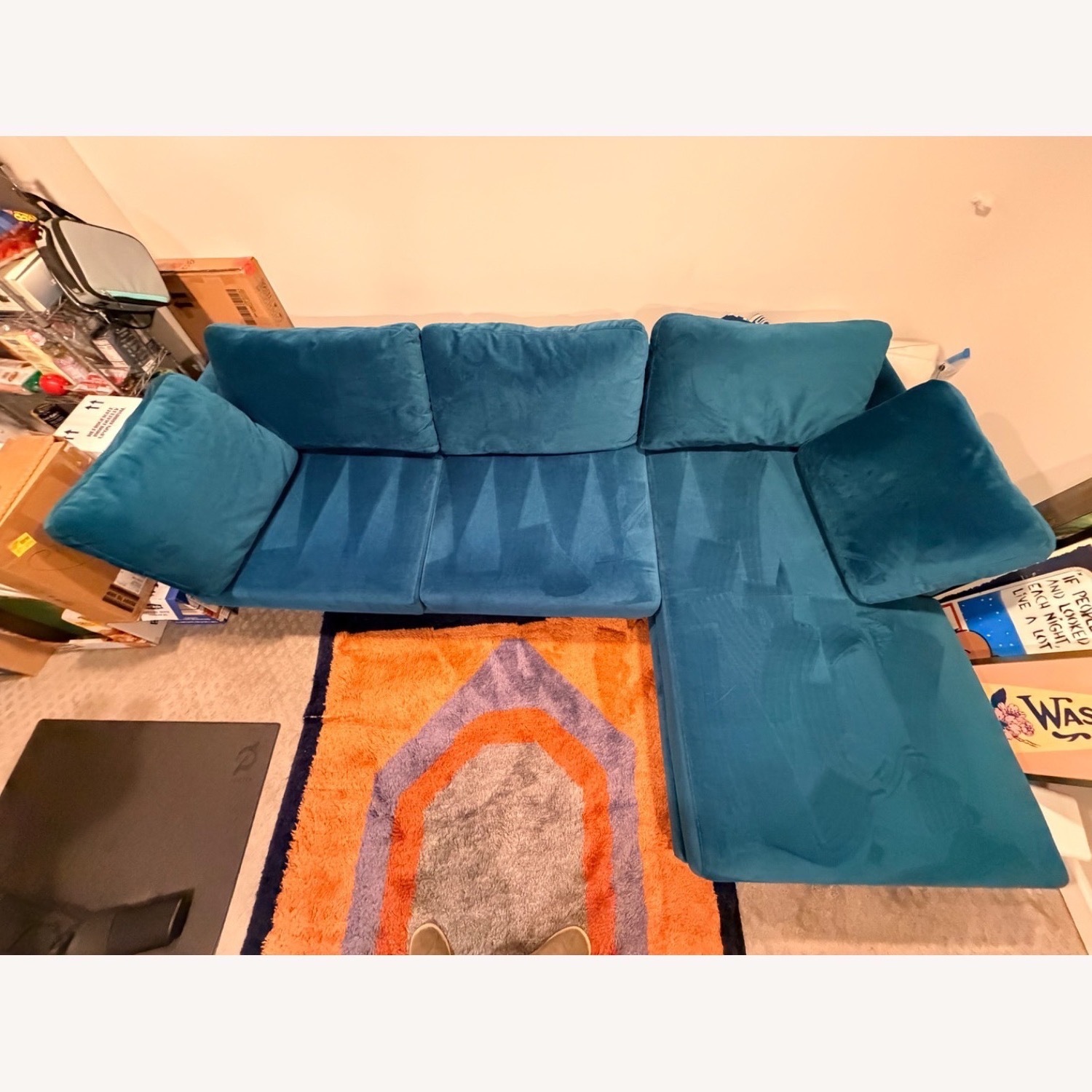 Castlery Adams Green Velvet 3+ Piece Sectional - image-5