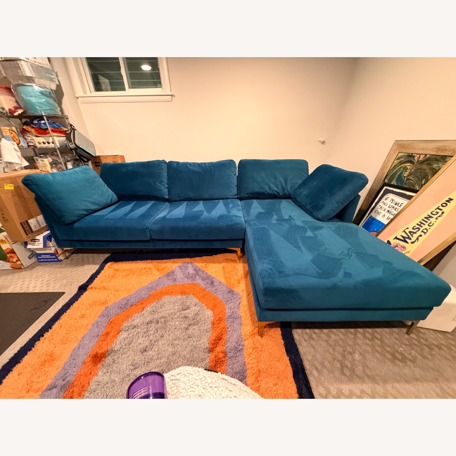 Castlery Adams Green Velvet 3+ Piece Sectional - image-3