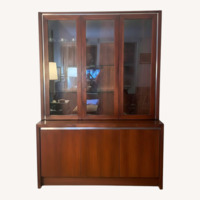 Vintage/Antique Dark Brown Wood Wall Unit