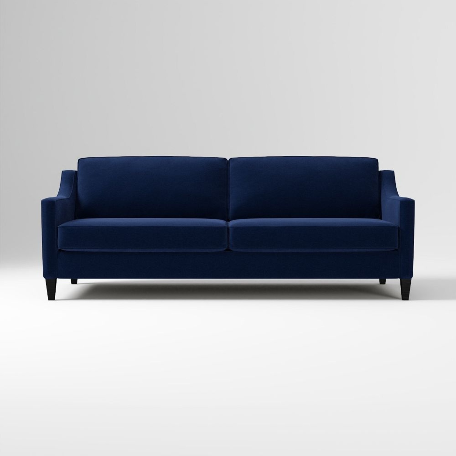 West Elm Paidge Blue Velvet 2 Seater Sofa - image-4