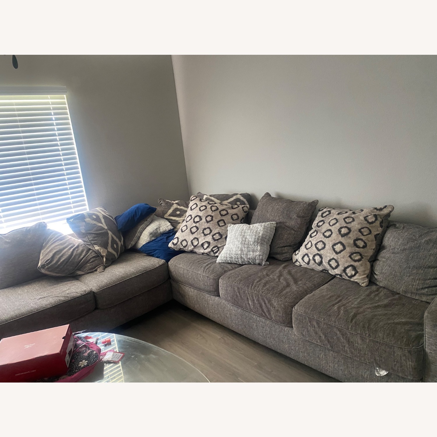 Grace Collection Dark Gray 2 Piece Sectional - image-2