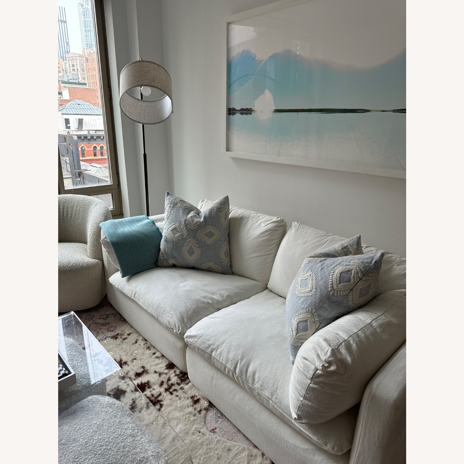 West Elm Hampton White Modular Sofa - image-1