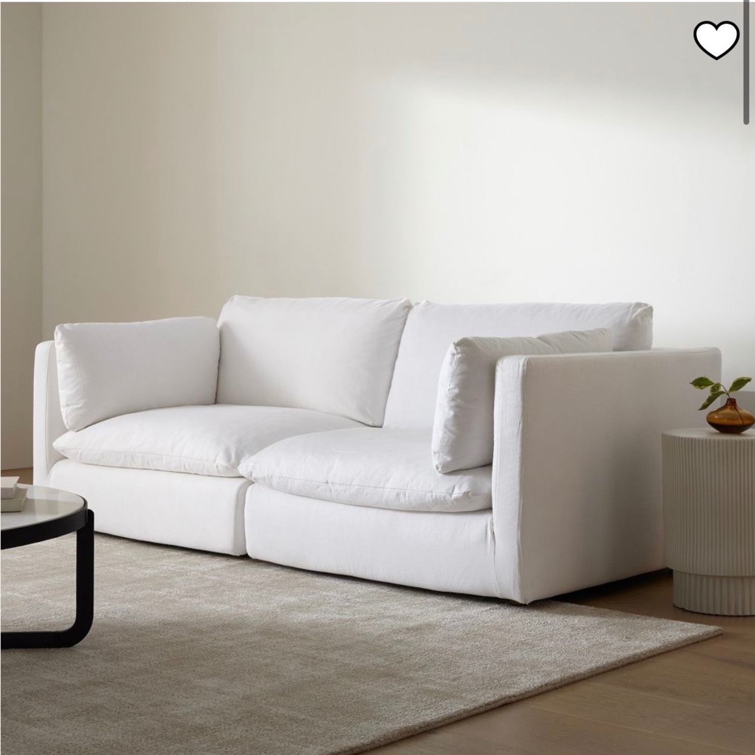 West Elm Hampton White Modular Sofa - image-4