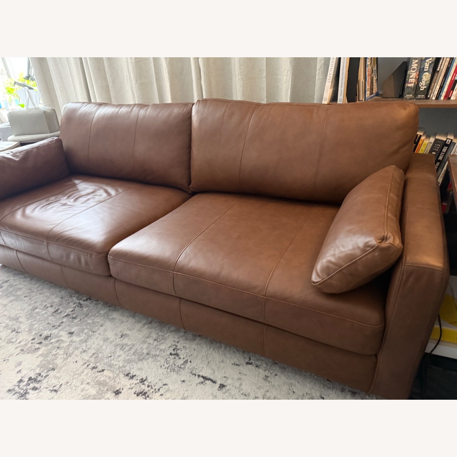 Roy's Furniture Dark Brown Leather 2 Seater Sofa - image-4