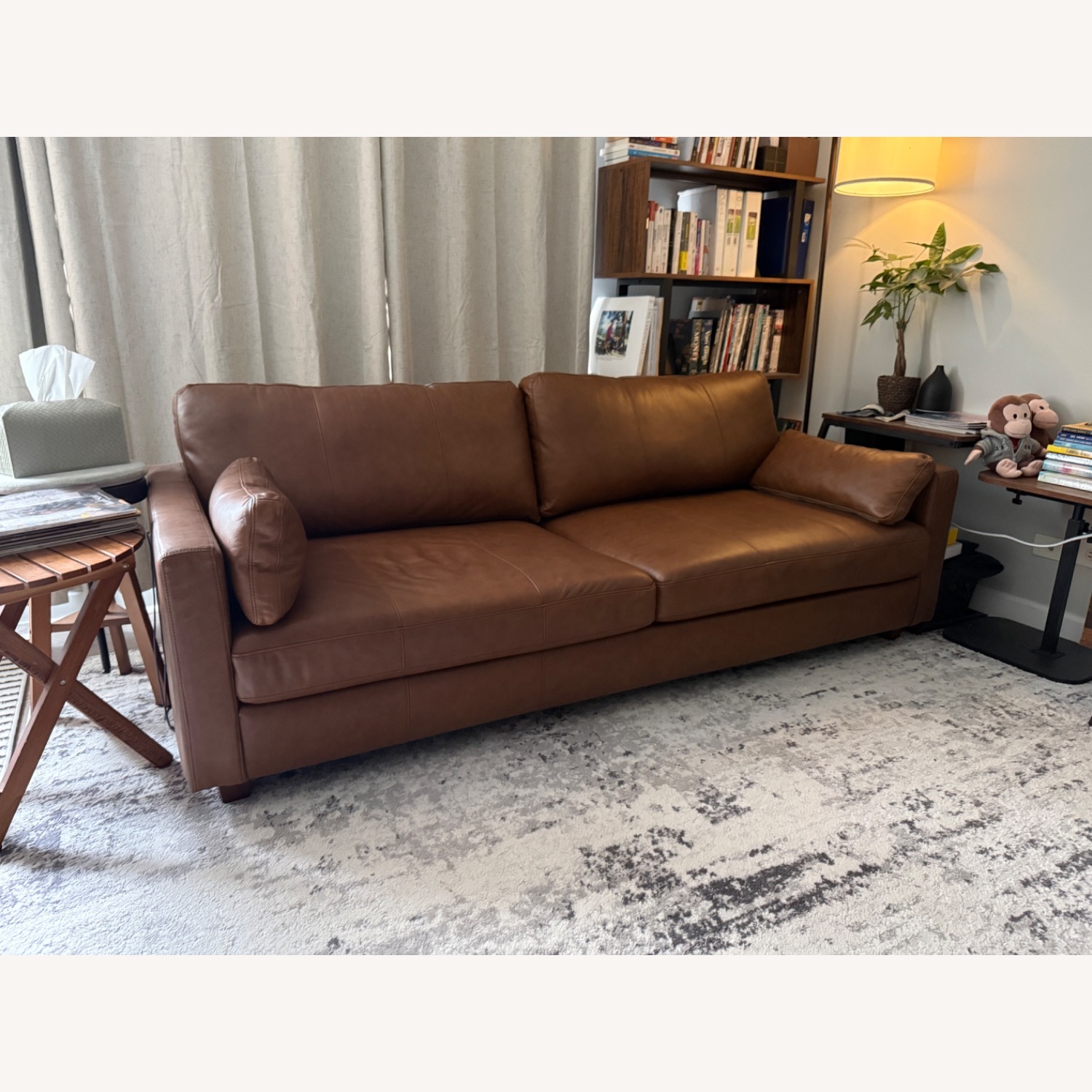 Roy's Furniture Dark Brown Leather 2 Seater Sofa - image-5