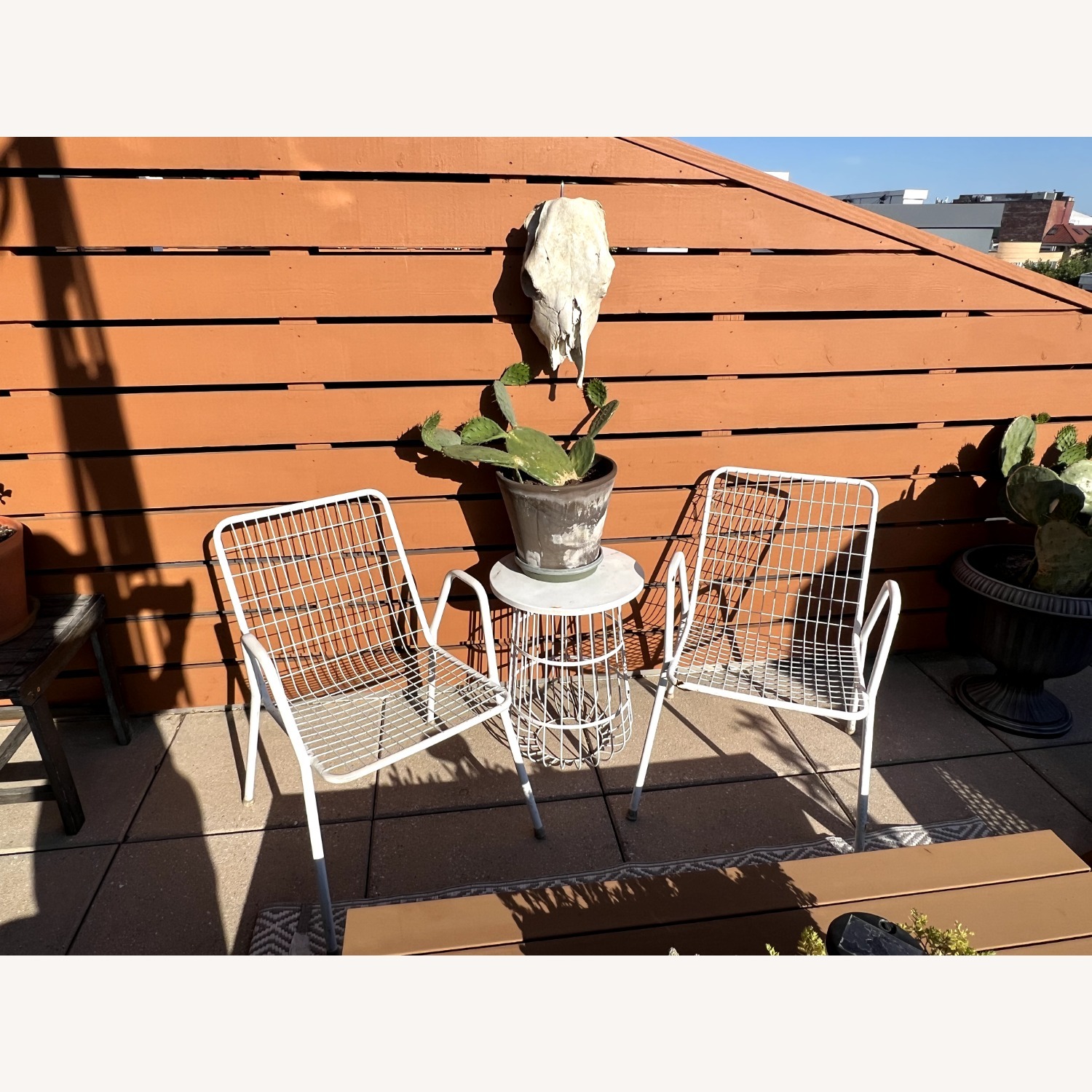 Stilgarden Vintage White Patio Chairs PAIR Italy - image-9