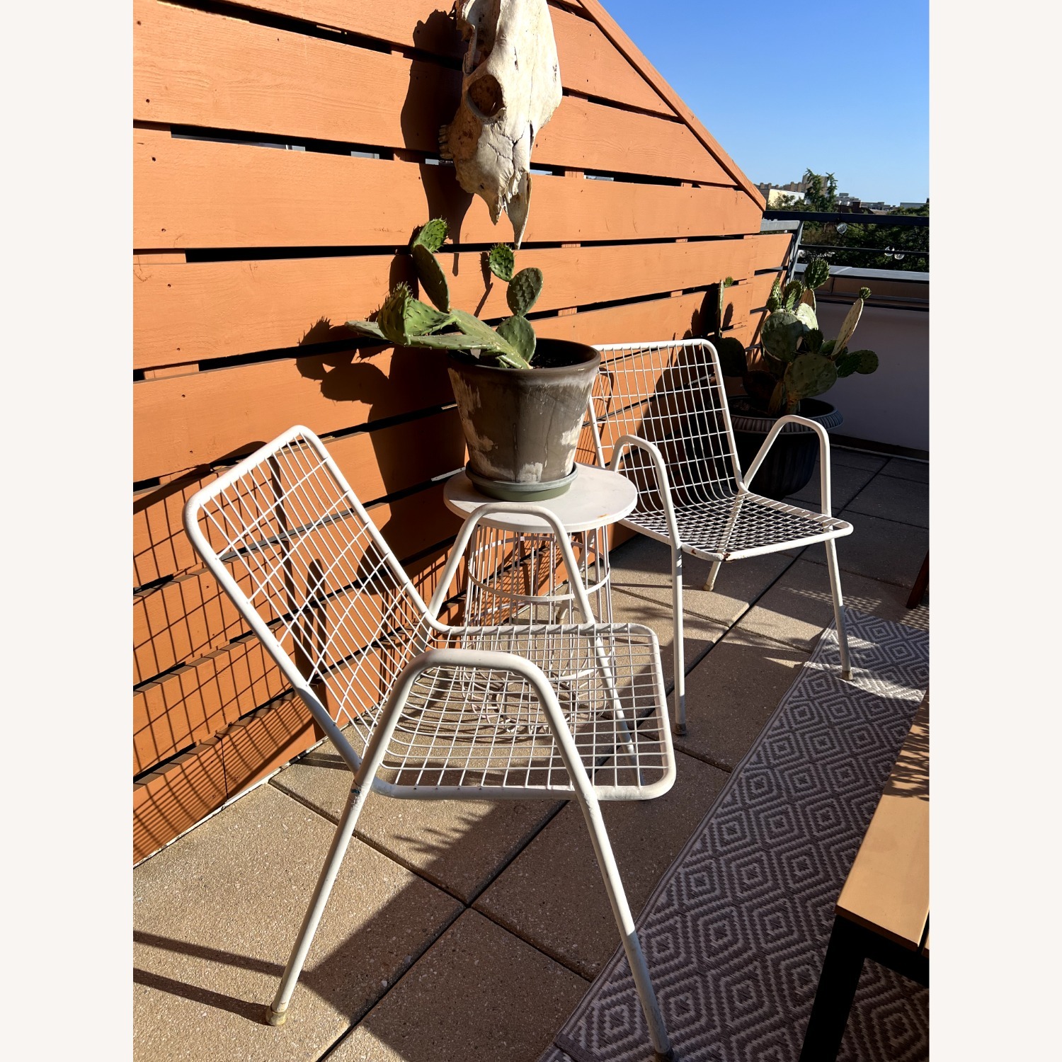 Stilgarden Vintage White Patio Chairs PAIR Italy - image-8