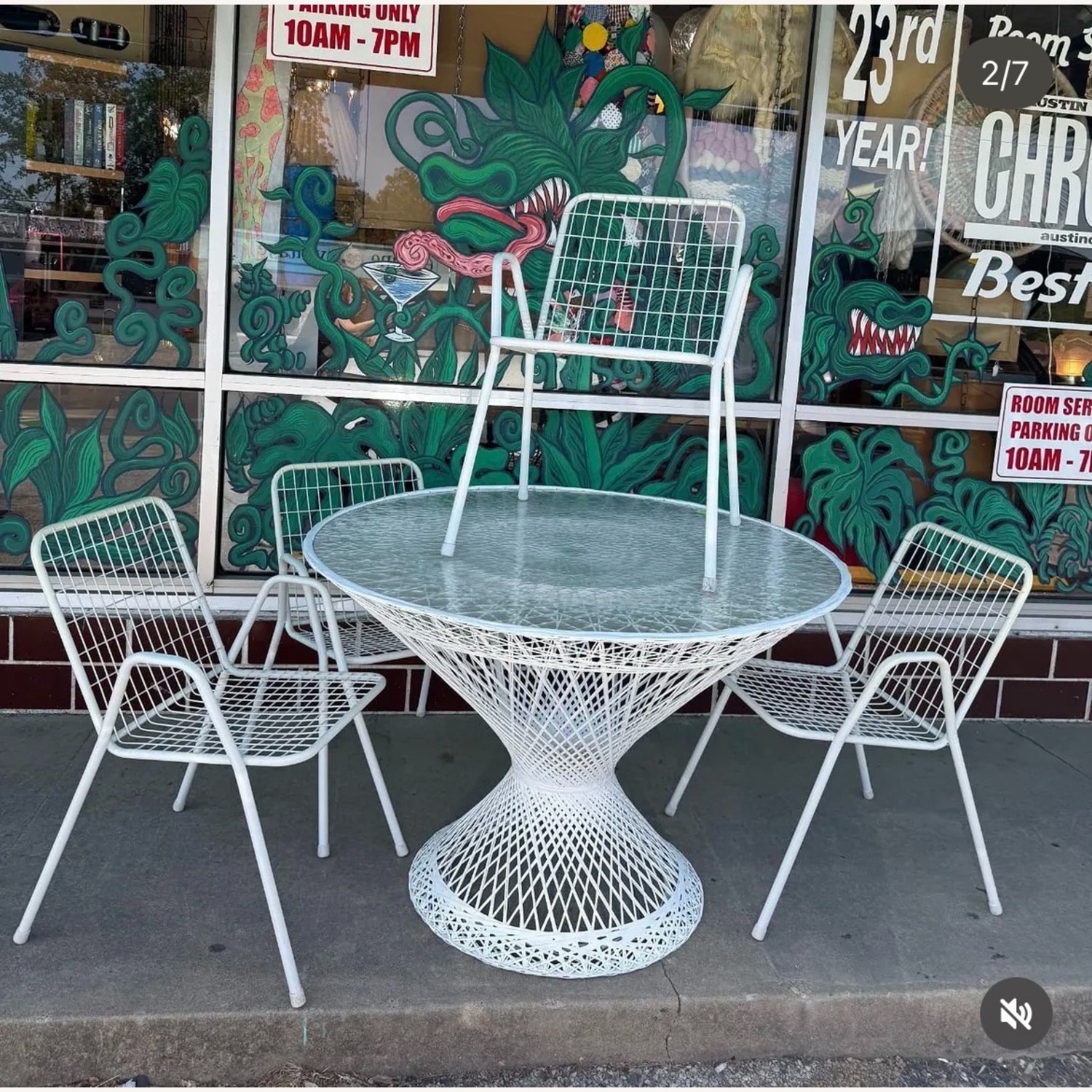 Stilgarden Vintage White Patio Chairs PAIR Italy - image-13