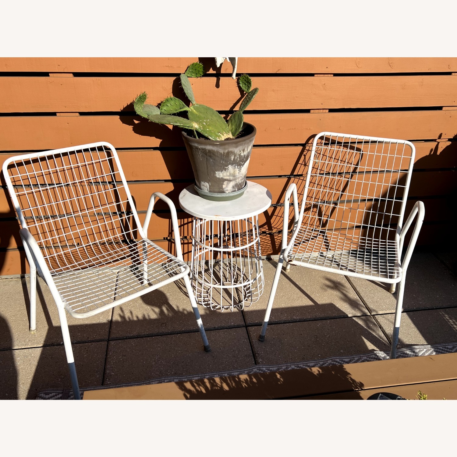 Stilgarden Vintage White Patio Chairs PAIR Italy - image-10