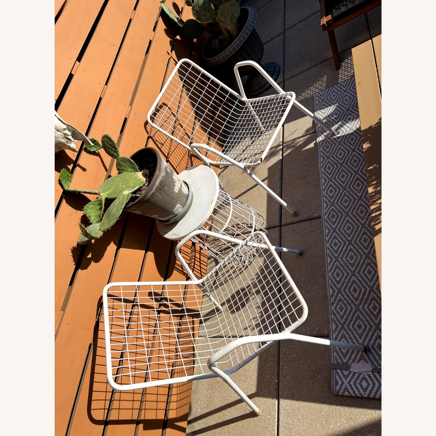 Stilgarden Vintage White Patio Chairs PAIR Italy - image-7